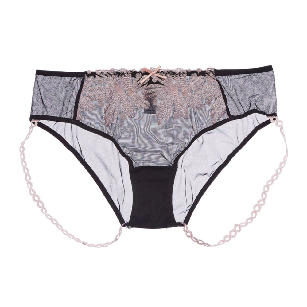 Cosabella LAmour Mesh Bikini Panty Pink Polka Dots and Flowers